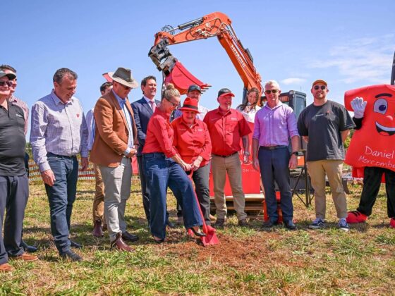 Image of Daniel Morecombe Foundation and Rafter Myers on site at The Enclave Maleny