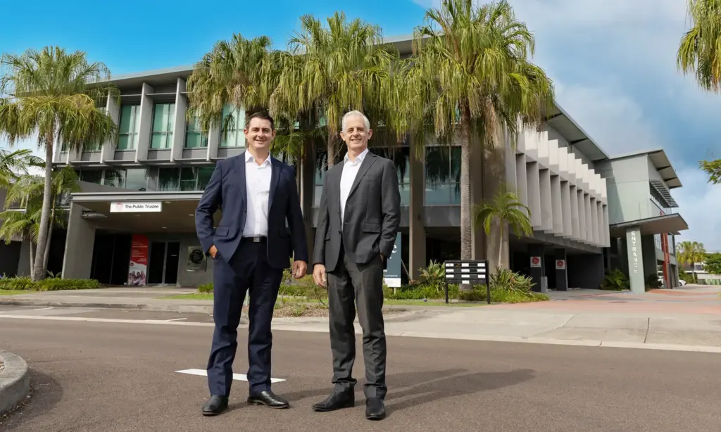 image of josh and remi in front of Birtinya property acquisition