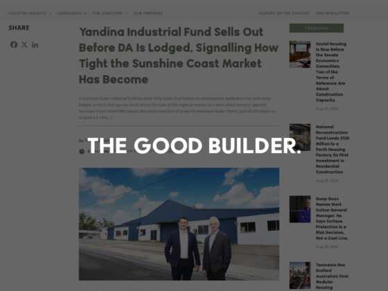 In the media - The Good Builder - Yandina settlement