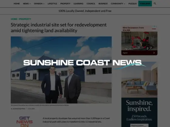 Rafter Myers - In the media - Sunshine Coast News - Yandina property acquisition